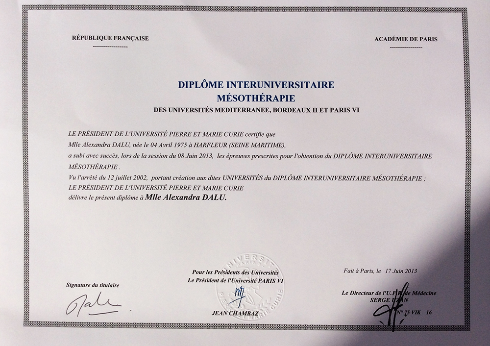 medecin specialiste en mesotherapie